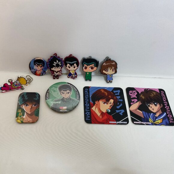 Yu Yu Hakusho Anime Toy Goods Lot - 90s Vintage Keychain Pins - Japan Import 90s - Picture 11 of 13